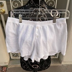 Skin white Pajama Shorts